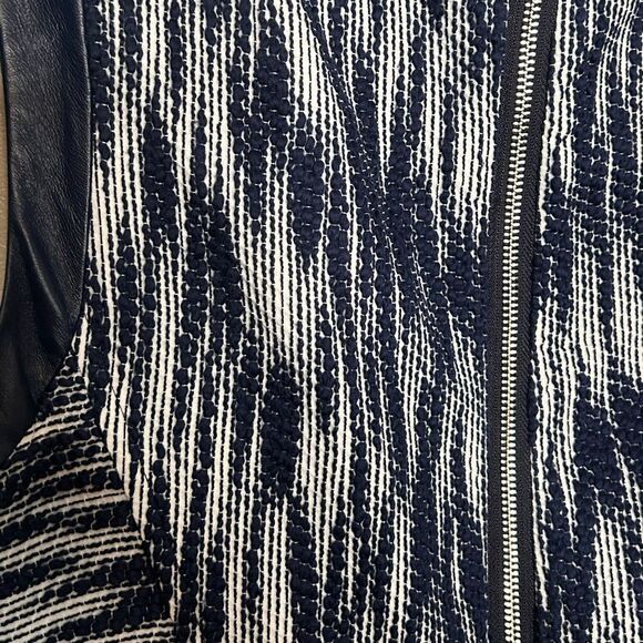 Milly Tweed Leather Trim Dress - Picture 4 of 6